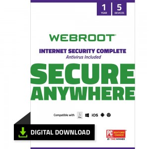 SB WEBROOT INT SECURITY COMPLETE 1 SN 5 DEVICES 1YR