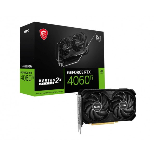 VGA MSI RTX 4060 Ti 16GB VENTUS 2X OC BLACK