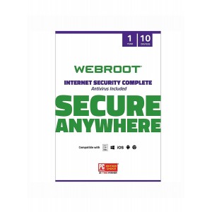 SB WEBROOT INT SECURITY COMPLETE 1SN 10 DEVICES 1YR