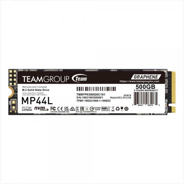 SSD M.2 TEAM 500GB MP44L PCIe 4x4 NVMe