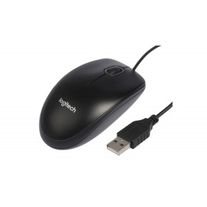 MOUSE LOGITECH B100 WIRED BLACK