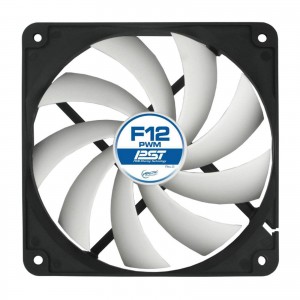FAN ARCTIC COOLING 12OMM F12 PWM PST white