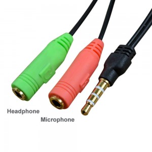 ADAPTER AUDIO Male-Female  for HEADSETS 0,3m