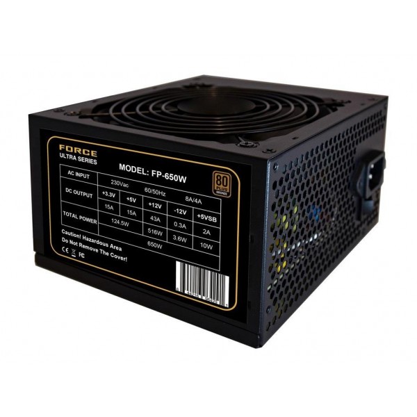 PSU FORCE ULTRA 650W 12'' FAN PCIe 80+ BRONZE