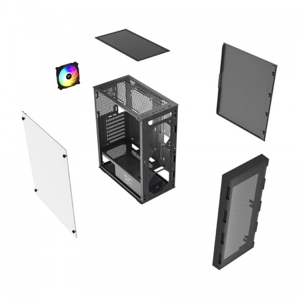 PC CASE SC PS-195-10M MIDI ATX