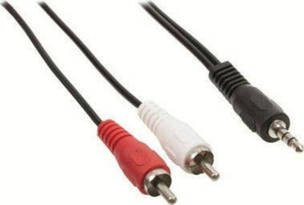 CABLE AUDIO STEREO 3,5mm Male- 2 x RCA Male 10m