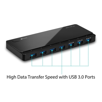 HUB TP-LINK UH700 7 PORT USB 3.0 BLACK
