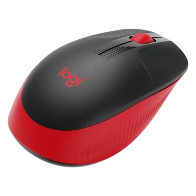 MOUSE LOGITECH M190 WIRELESS BLACK/RED