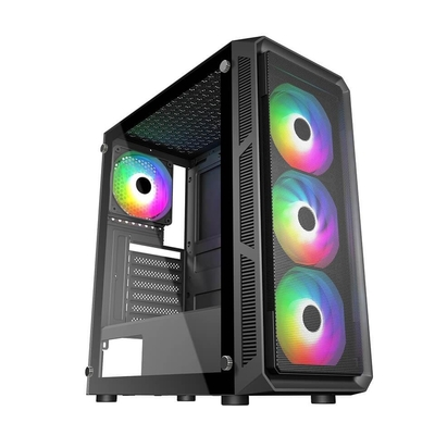 PC CASE MIDI HERMES 19A GLASS PANEL RGB