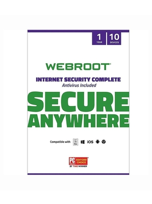 SB WEBROOT INT SECURITY COMPLETE 1SN 10 DEVICES 1YR